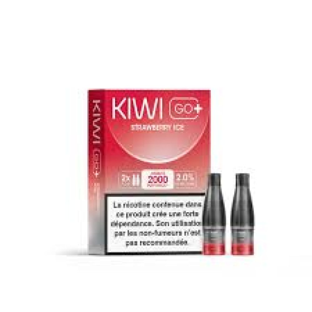 Cartouches Kiwi Go+ 20mg par 2 - Strawberry Ice - Kiwi Vapor