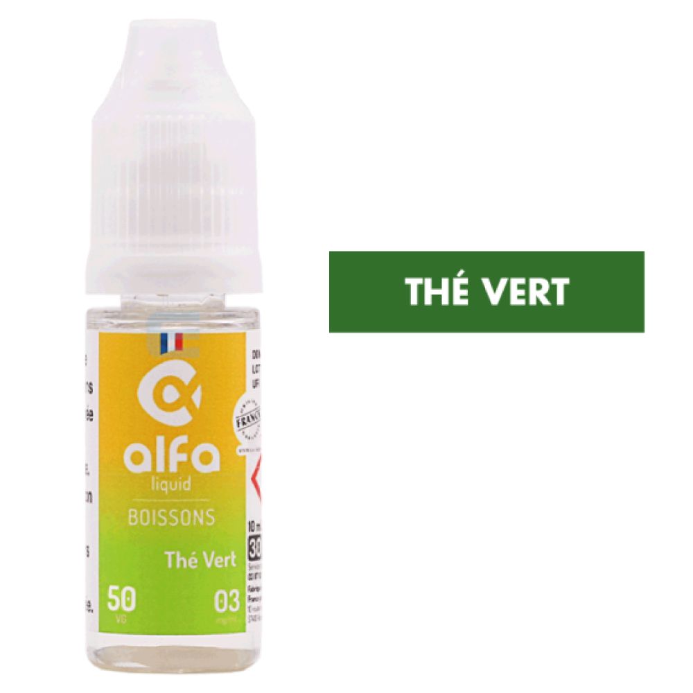 Thé Vert (10 ml) Alfaliquid Boissons 50/50 - Gaiatrend